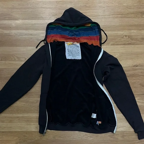 Aviator Nation ✨rare✨ rainbow hoodie quilted lining, M (fits S or XS) - Picture 8 of 9